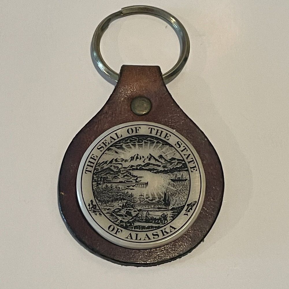 Vintage Alaska Seal Leather Key Chain